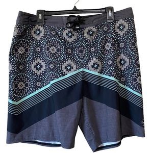 2/$50 O'Neill HyperFreak Gray, Turquoise, and Black Board Shorts Size Waist 36
